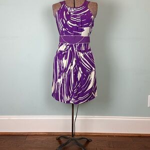 Purple and White Women's Dress